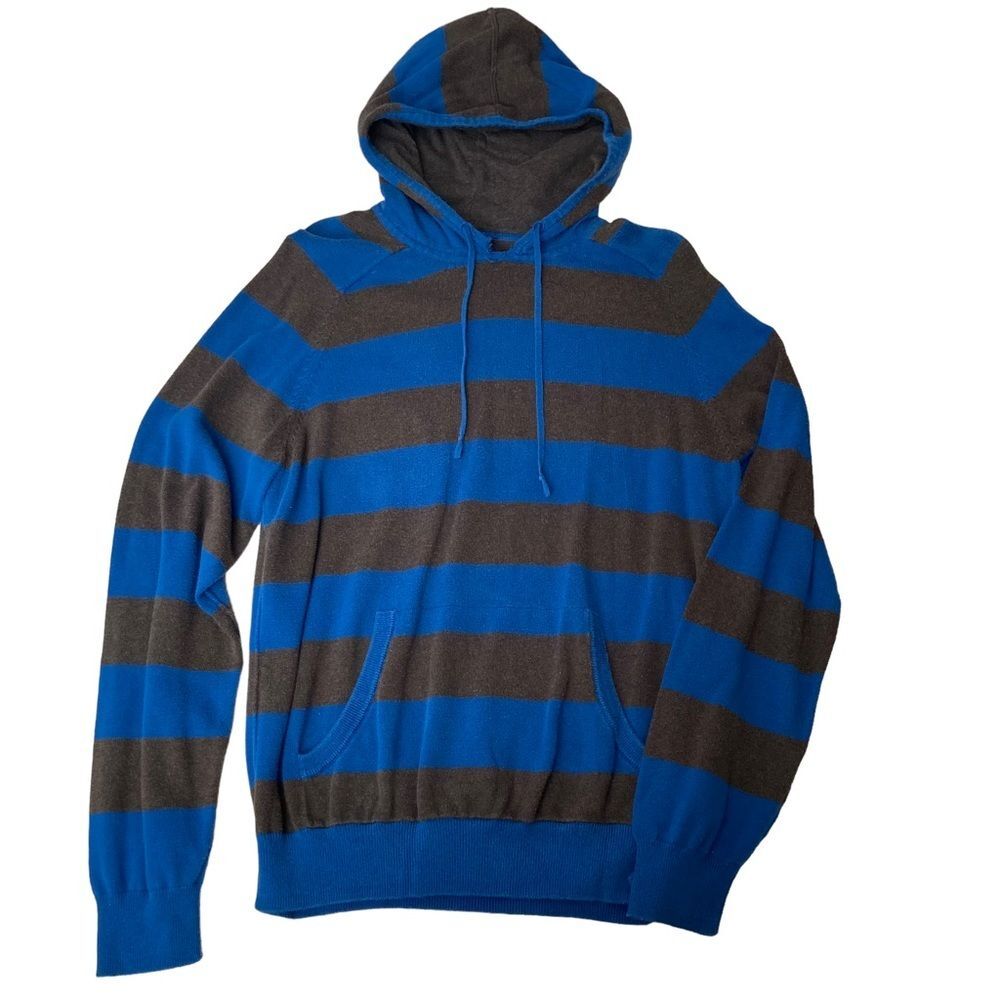 Gap Sweater Hoodie Men’s Blue/Brown Stripes Small